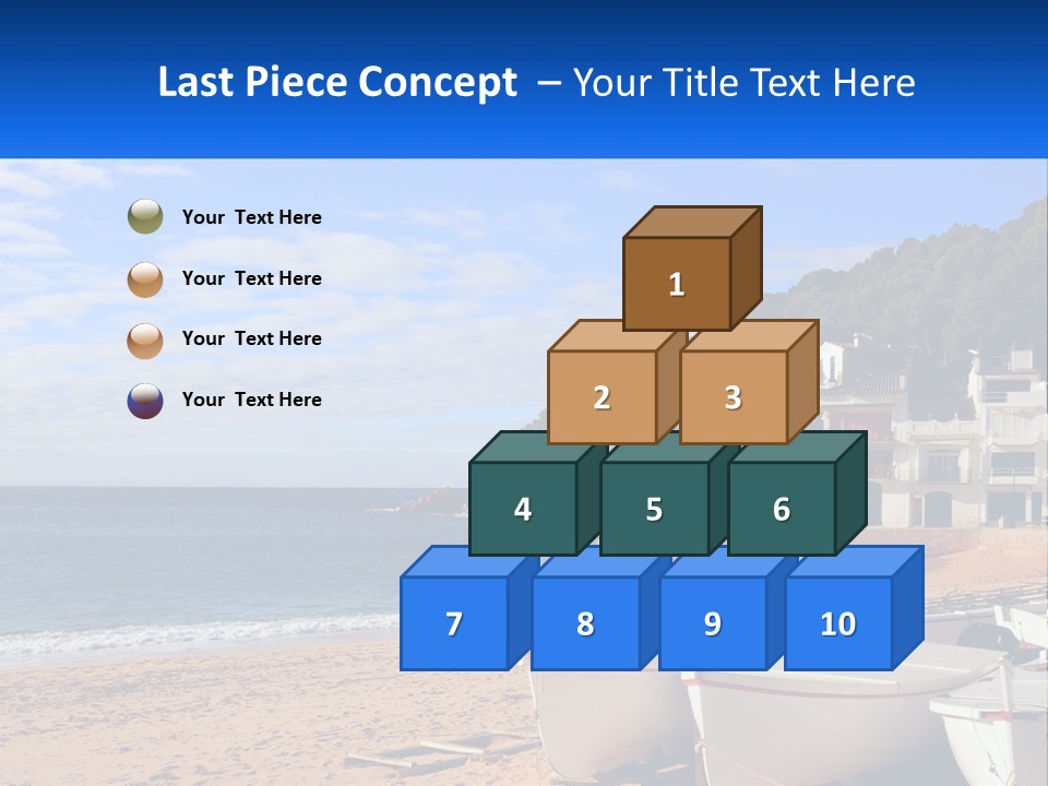 Two Boats On The Beach With A House In The Background PowerPoint Template