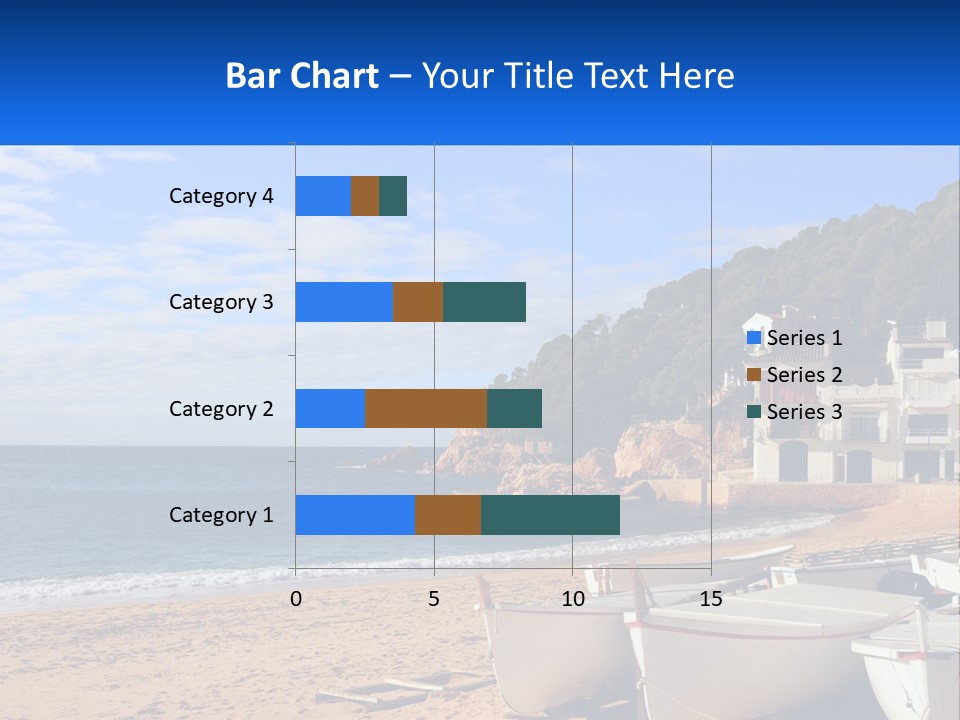 Two Boats On The Beach With A House In The Background PowerPoint Template