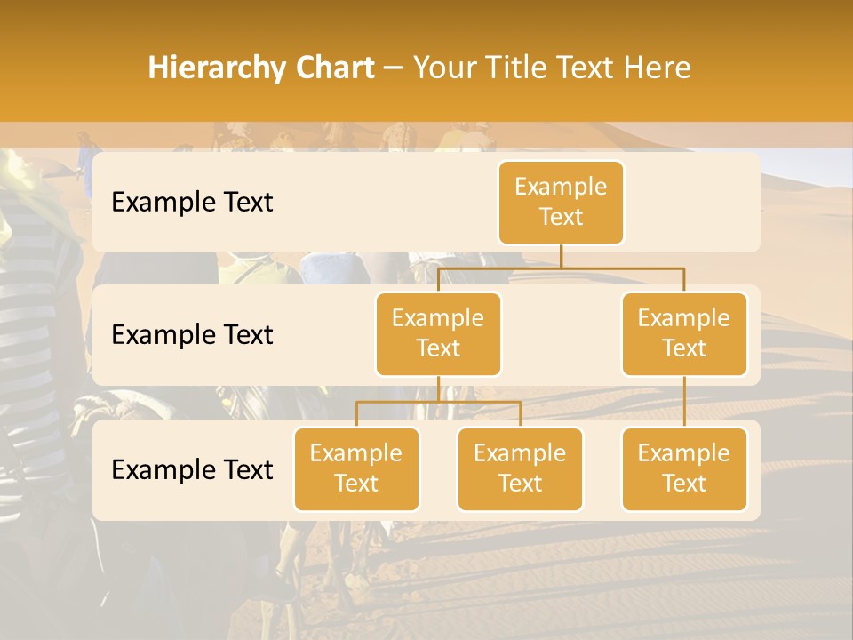 A Group Of People Riding Camels In The Desert PowerPoint Template