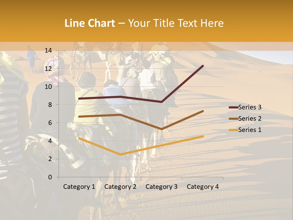 A Group Of People Riding Camels In The Desert PowerPoint Template