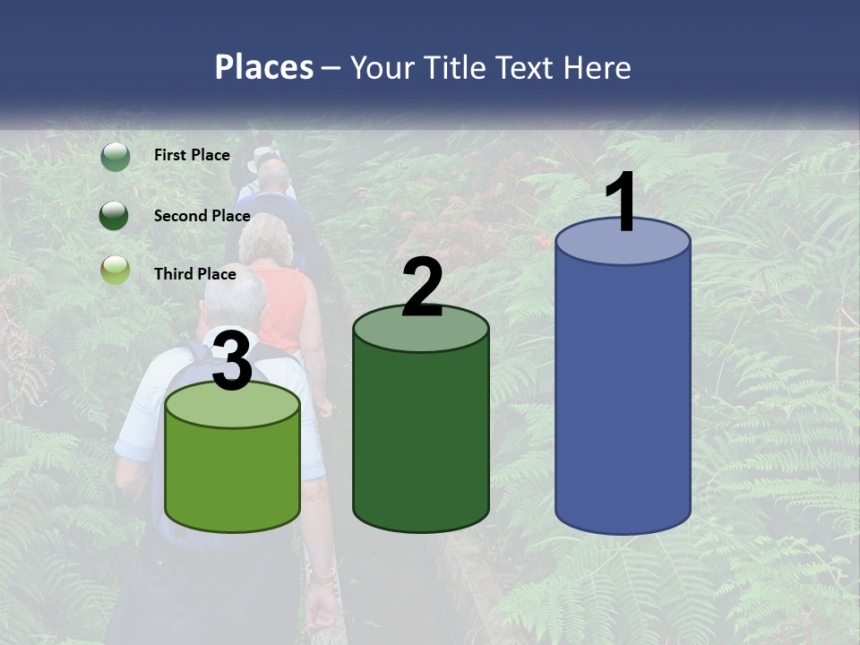 A Group Of People Walking Down A Path In The Woods PowerPoint Template