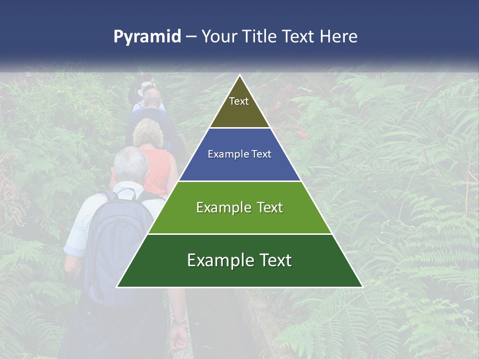 A Group Of People Walking Down A Path In The Woods PowerPoint Template