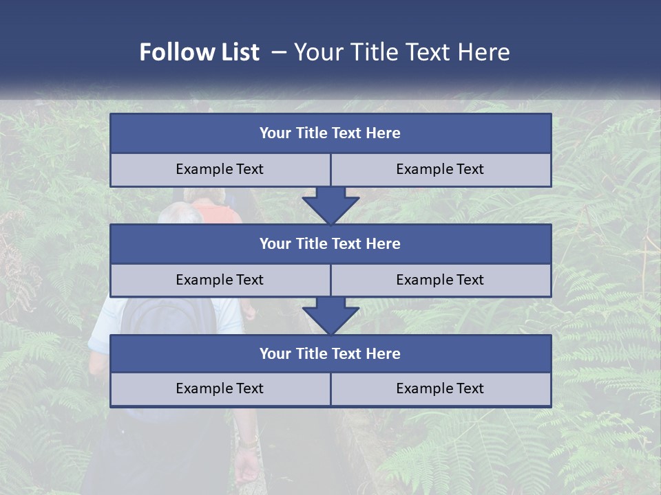 A Group Of People Walking Down A Path In The Woods PowerPoint Template