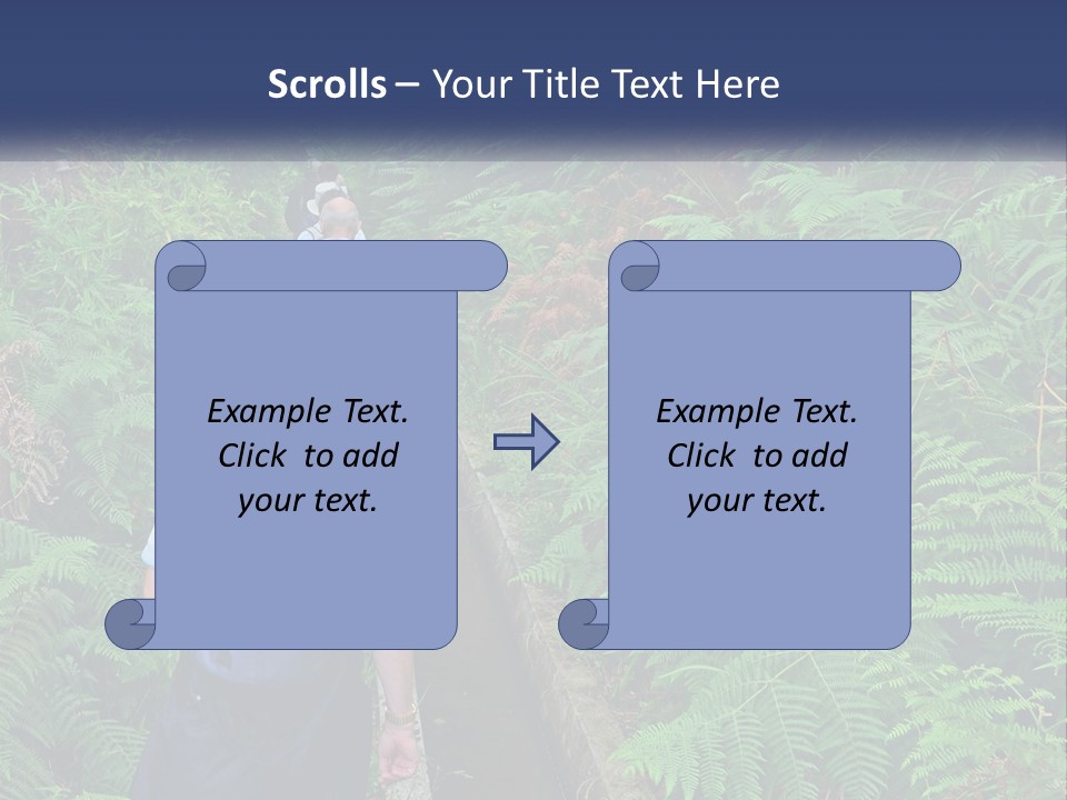 A Group Of People Walking Down A Path In The Woods PowerPoint Template