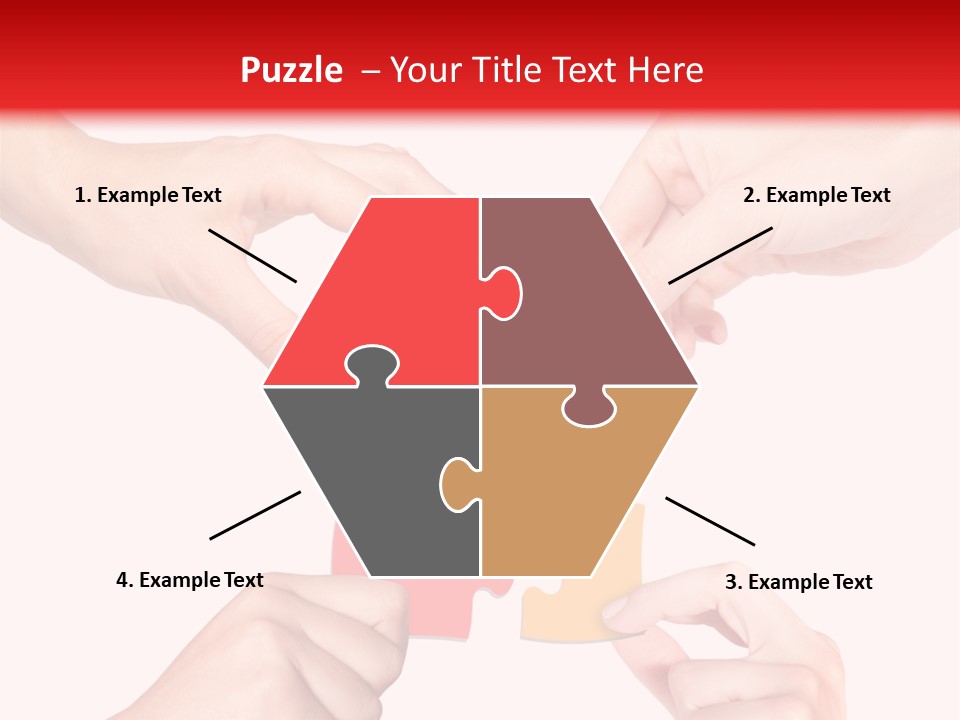 A Group Of People Putting Pieces Of A Puzzle Together PowerPoint Template