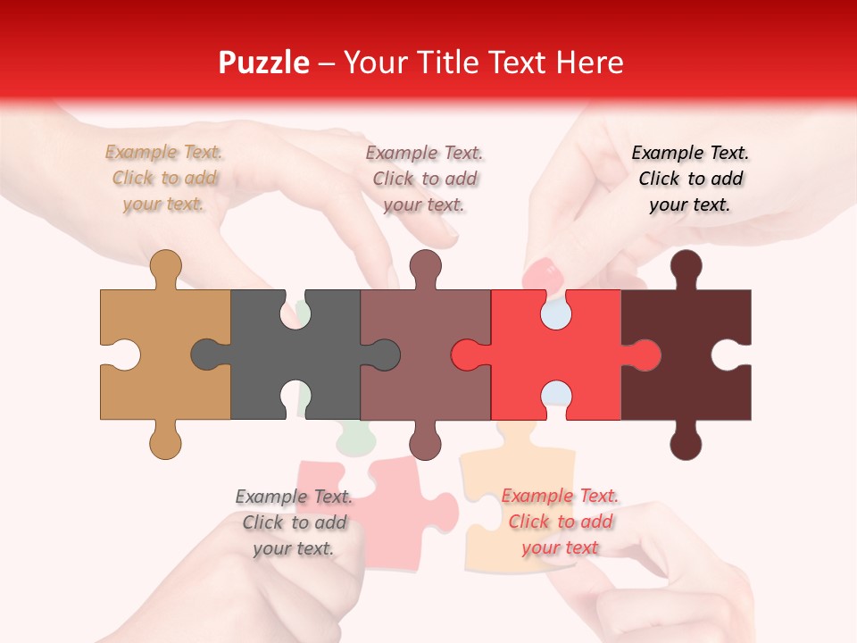 A Group Of People Putting Pieces Of A Puzzle Together PowerPoint Template