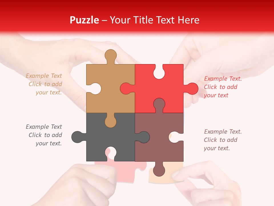 A Group Of People Putting Pieces Of A Puzzle Together PowerPoint Template