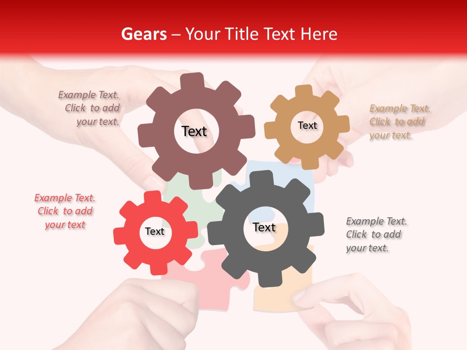 A Group Of People Putting Pieces Of A Puzzle Together PowerPoint Template