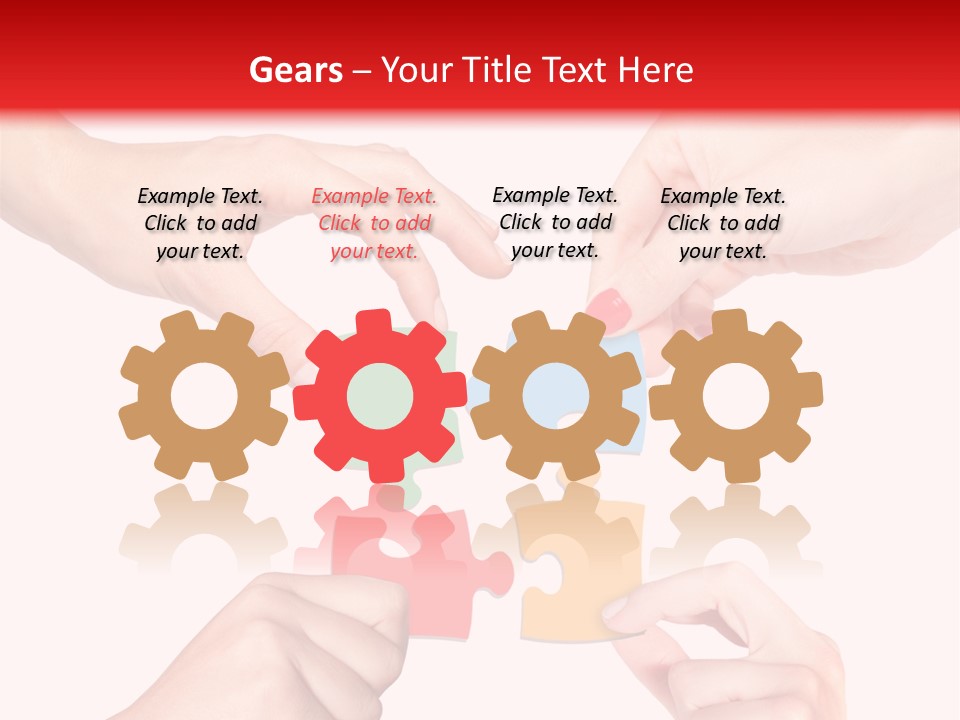 A Group Of People Putting Pieces Of A Puzzle Together PowerPoint Template