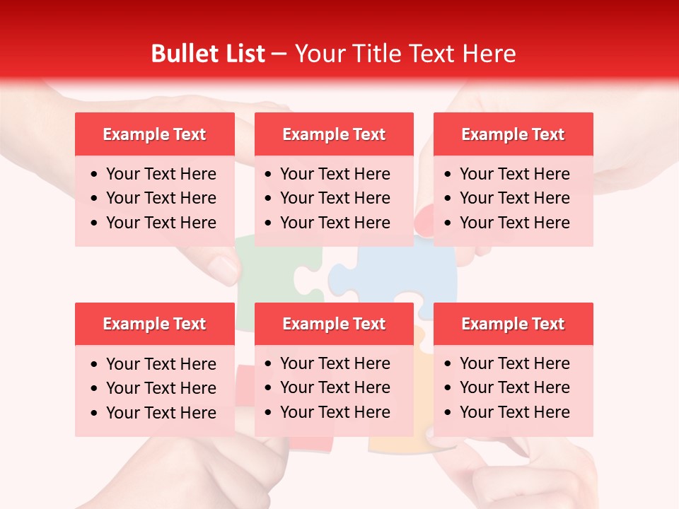 A Group Of People Putting Pieces Of A Puzzle Together PowerPoint Template