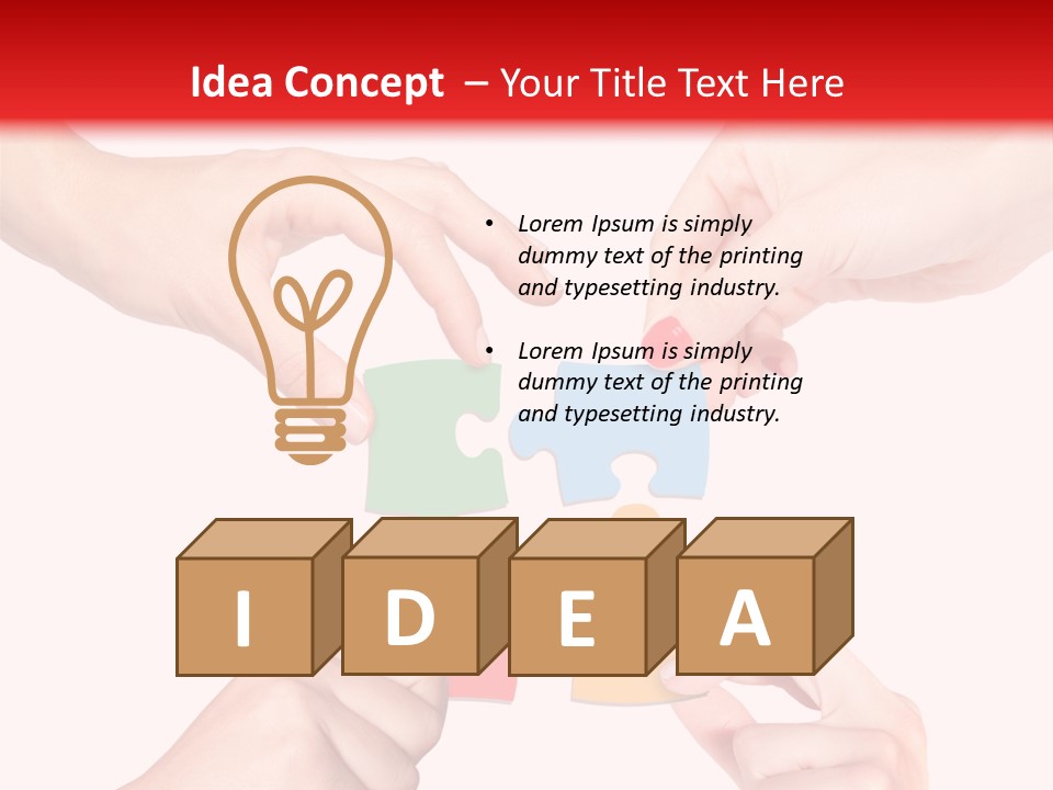 A Group Of People Putting Pieces Of A Puzzle Together PowerPoint Template