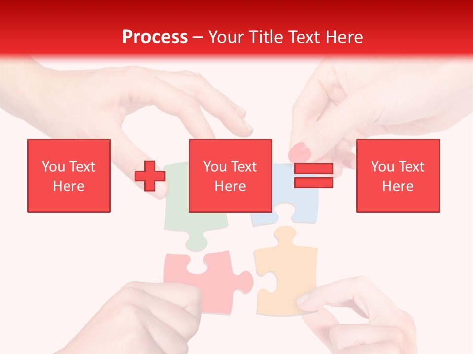 A Group Of People Putting Pieces Of A Puzzle Together PowerPoint Template