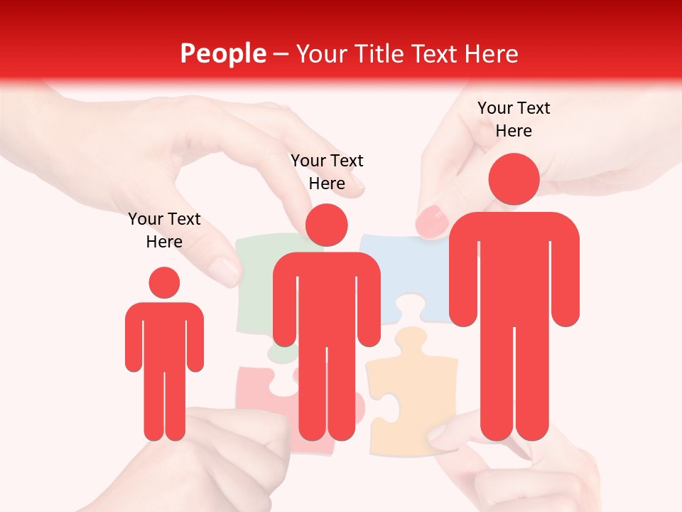 A Group Of People Putting Pieces Of A Puzzle Together PowerPoint Template