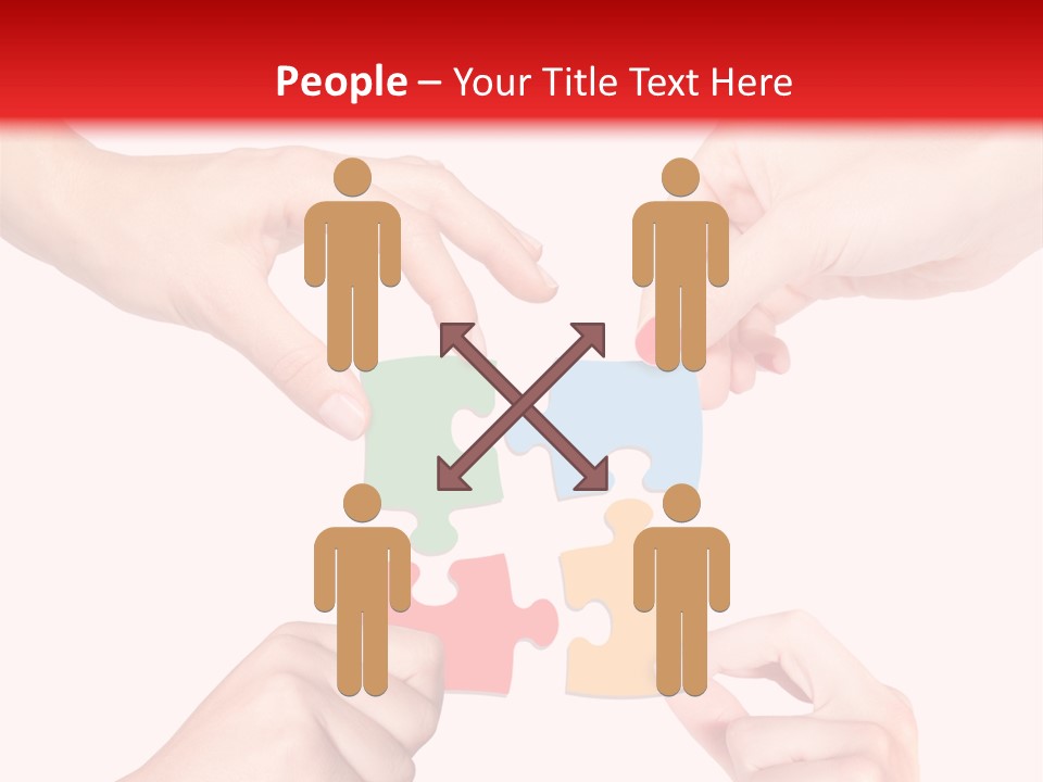A Group Of People Putting Pieces Of A Puzzle Together PowerPoint Template