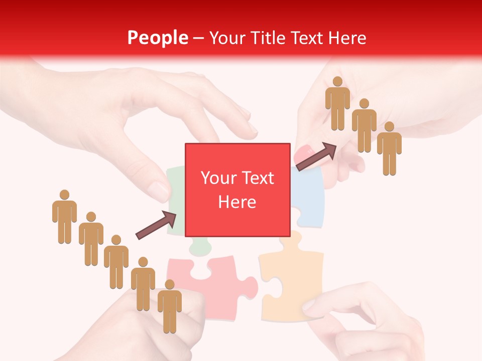 A Group Of People Putting Pieces Of A Puzzle Together PowerPoint Template
