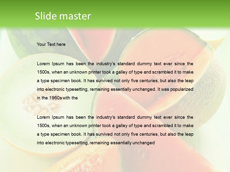 A Bunch Of Watermelon Slices On A Cutting Board PowerPoint Template