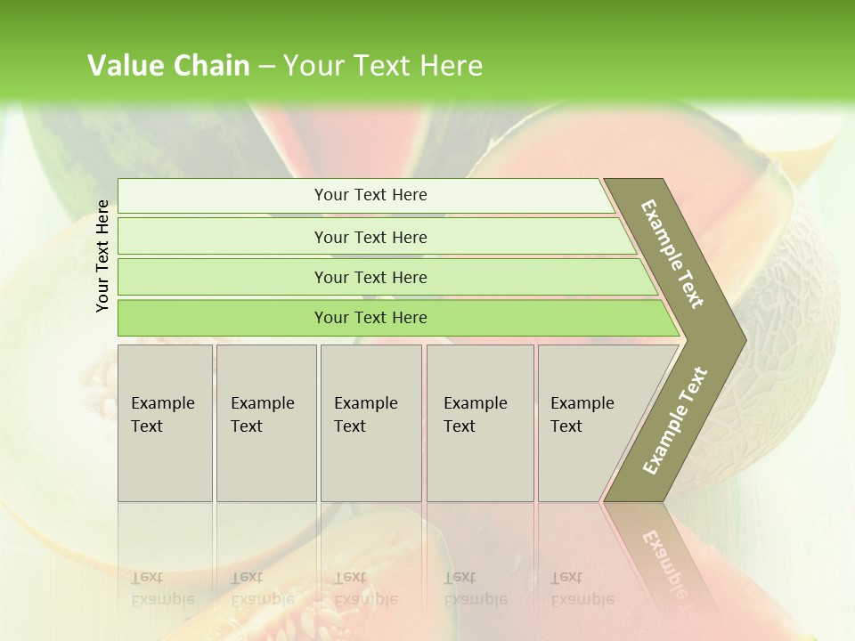 A Bunch Of Watermelon Slices On A Cutting Board PowerPoint Template
