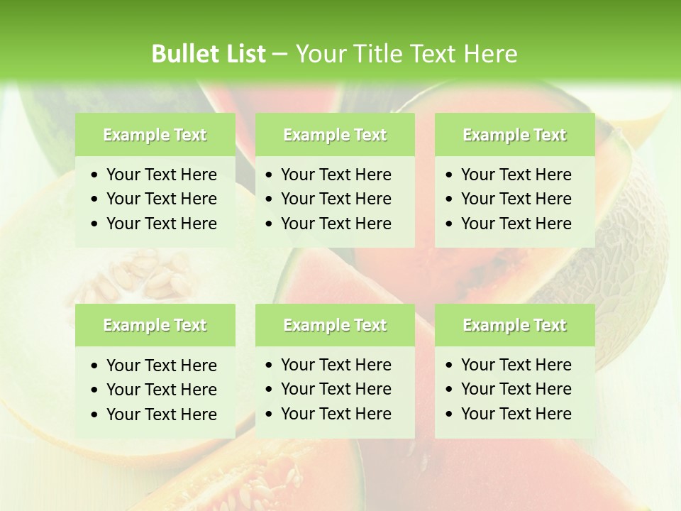 A Bunch Of Watermelon Slices On A Cutting Board PowerPoint Template
