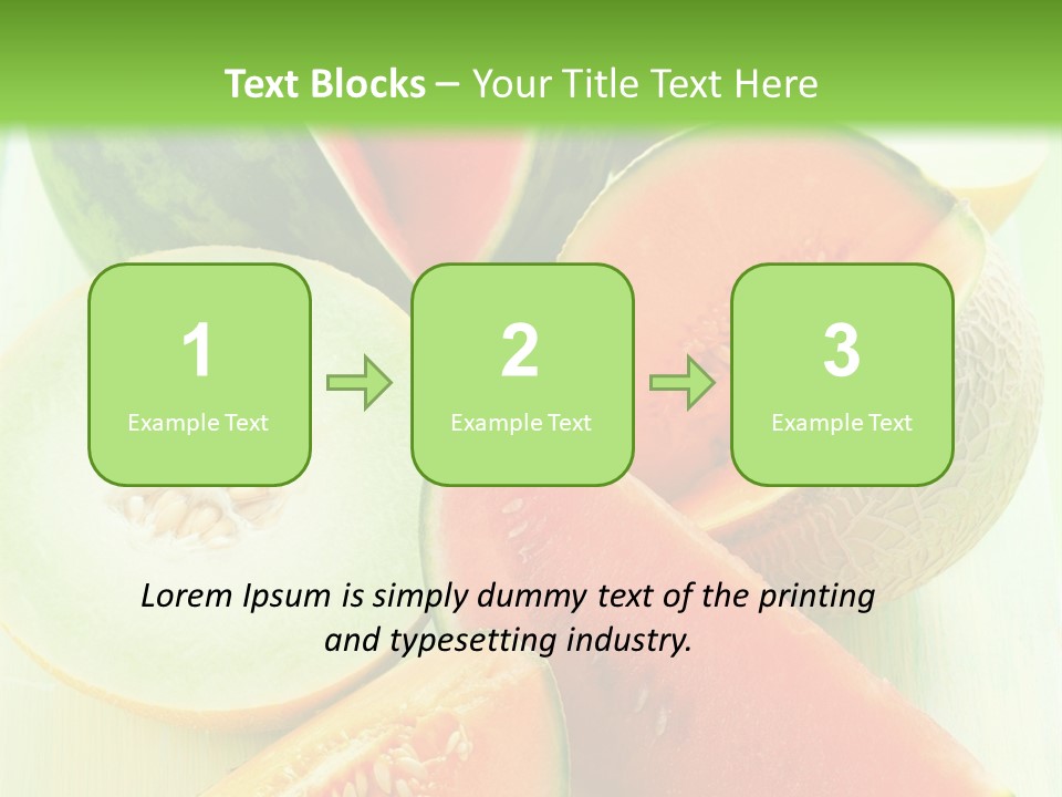 A Bunch Of Watermelon Slices On A Cutting Board PowerPoint Template