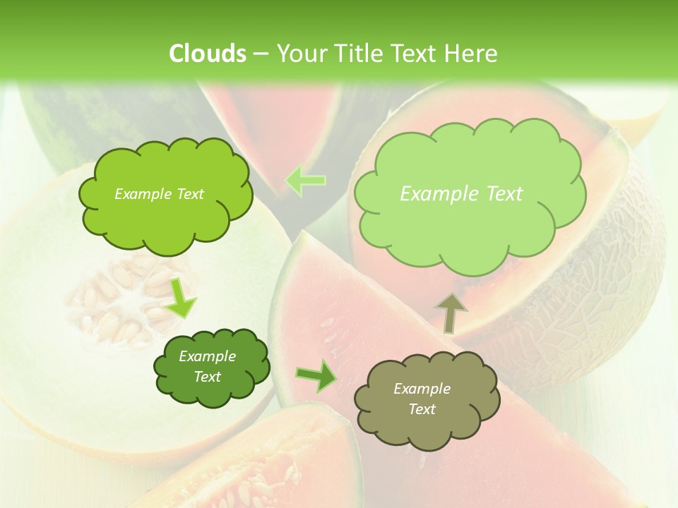 A Bunch Of Watermelon Slices On A Cutting Board PowerPoint Template