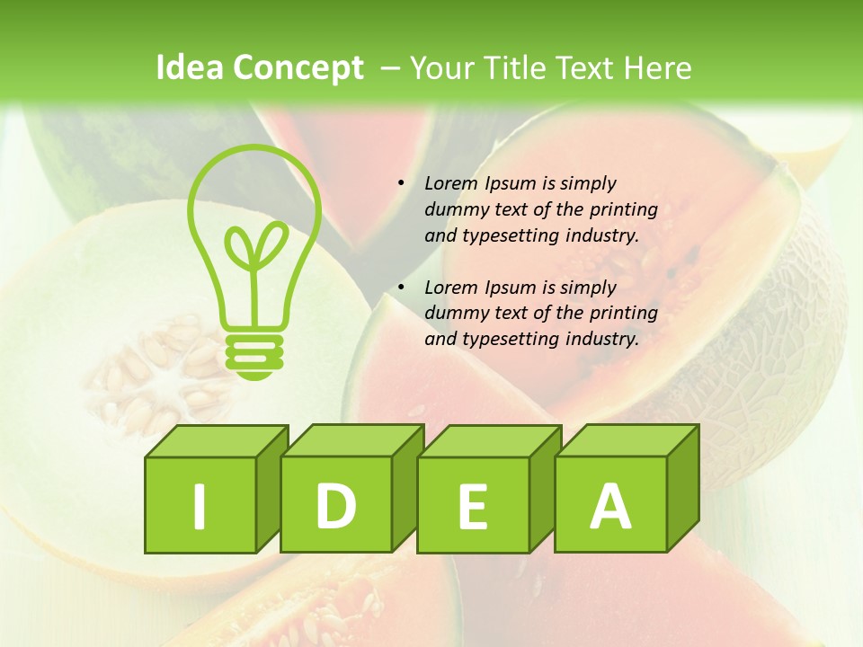 A Bunch Of Watermelon Slices On A Cutting Board PowerPoint Template