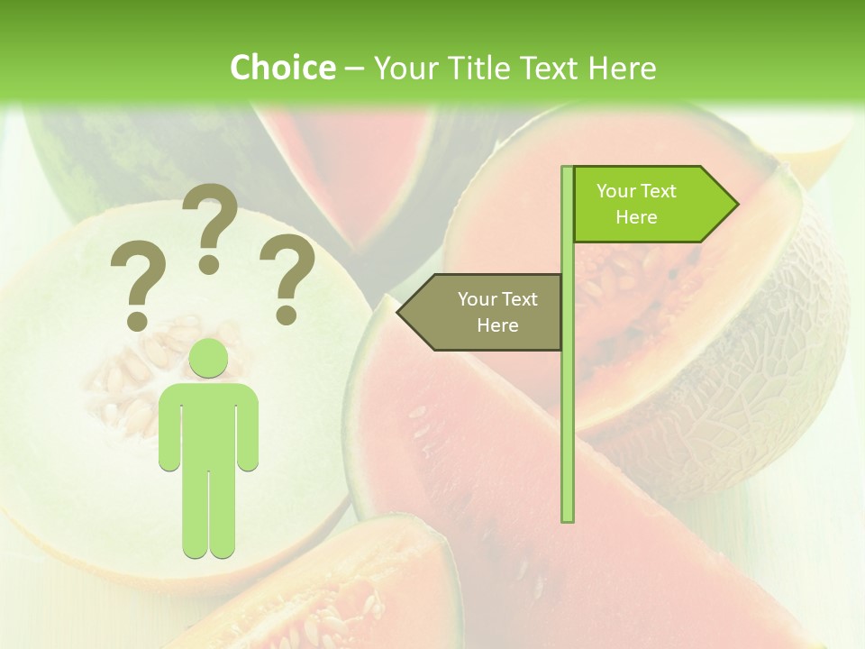 A Bunch Of Watermelon Slices On A Cutting Board PowerPoint Template