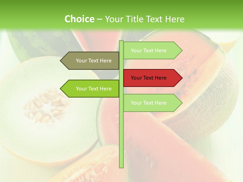 A Bunch Of Watermelon Slices On A Cutting Board PowerPoint Template