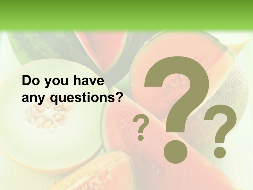 A Bunch Of Watermelon Slices On A Cutting Board PowerPoint Template