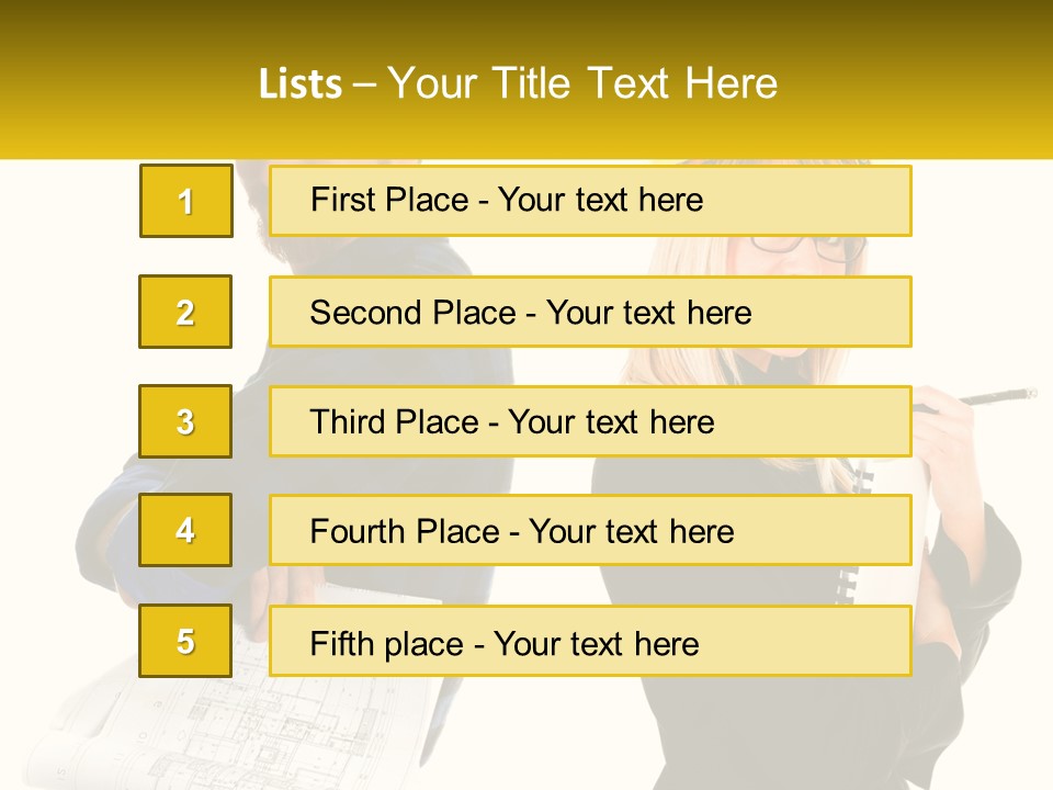 A Man And A Woman In Hardhats Holding A Clipboard PowerPoint Template