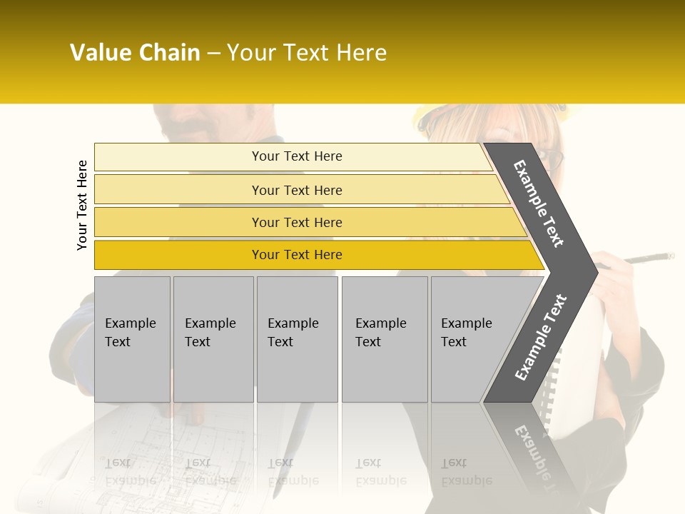 A Man And A Woman In Hardhats Holding A Clipboard PowerPoint Template