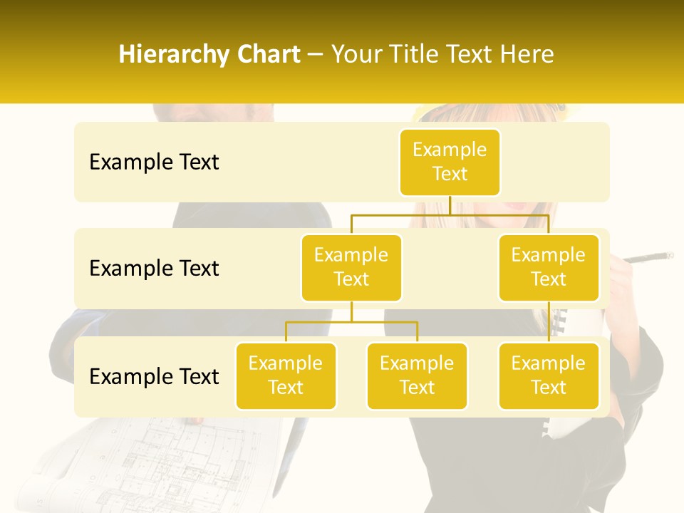 A Man And A Woman In Hardhats Holding A Clipboard PowerPoint Template