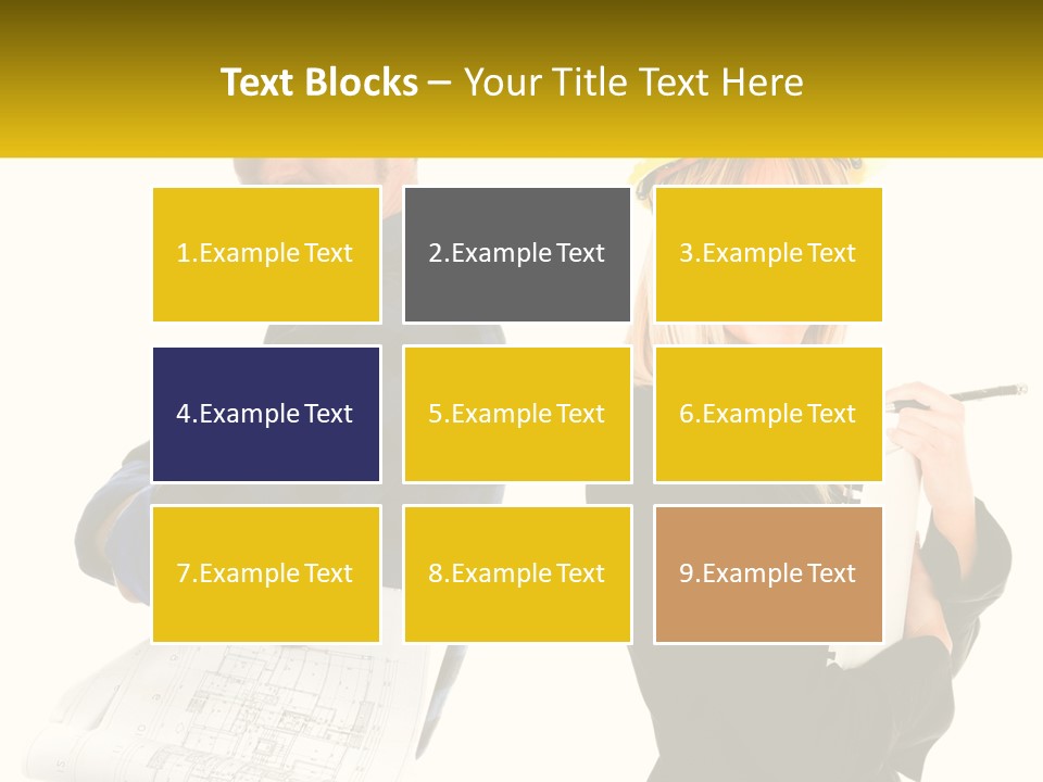 A Man And A Woman In Hardhats Holding A Clipboard PowerPoint Template