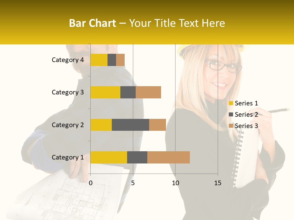 A Man And A Woman In Hardhats Holding A Clipboard PowerPoint Template