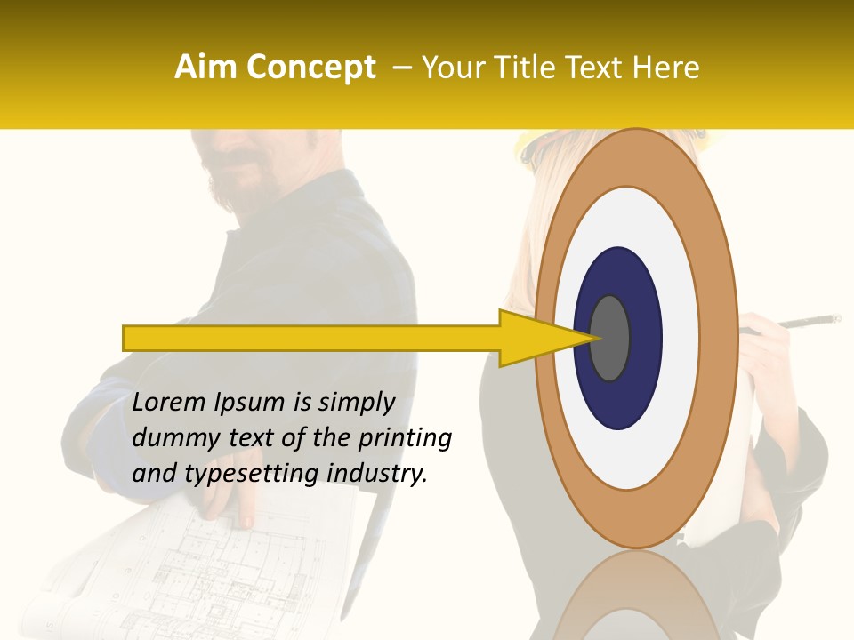 A Man And A Woman In Hardhats Holding A Clipboard PowerPoint Template