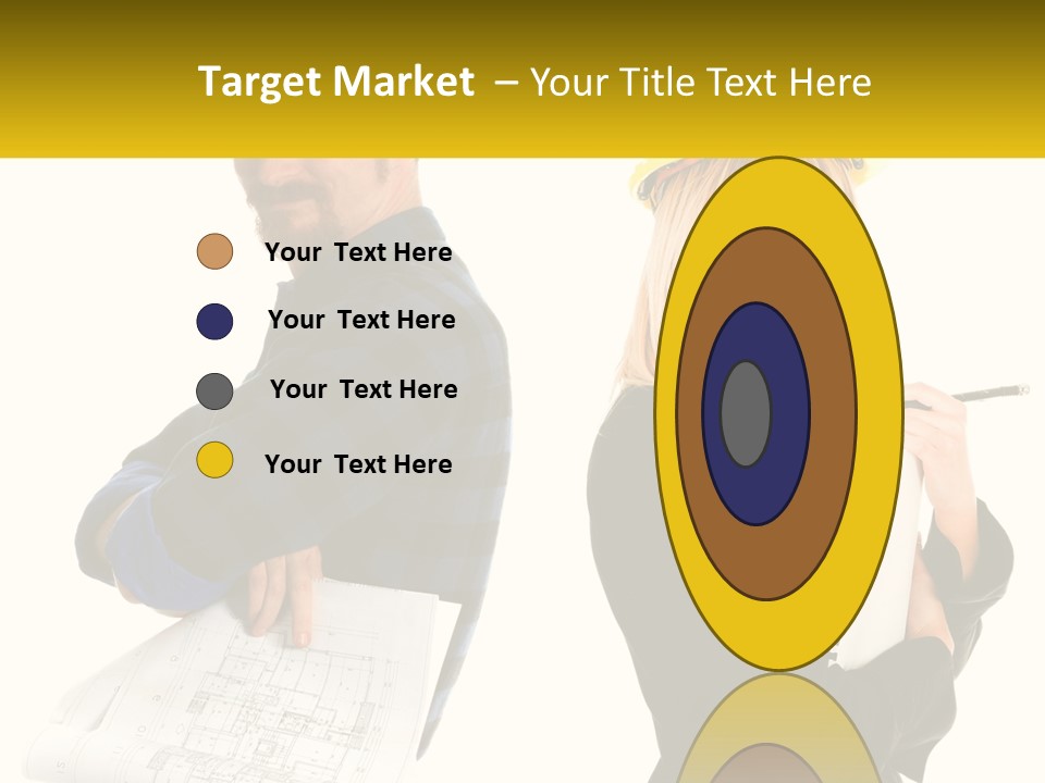 A Man And A Woman In Hardhats Holding A Clipboard PowerPoint Template