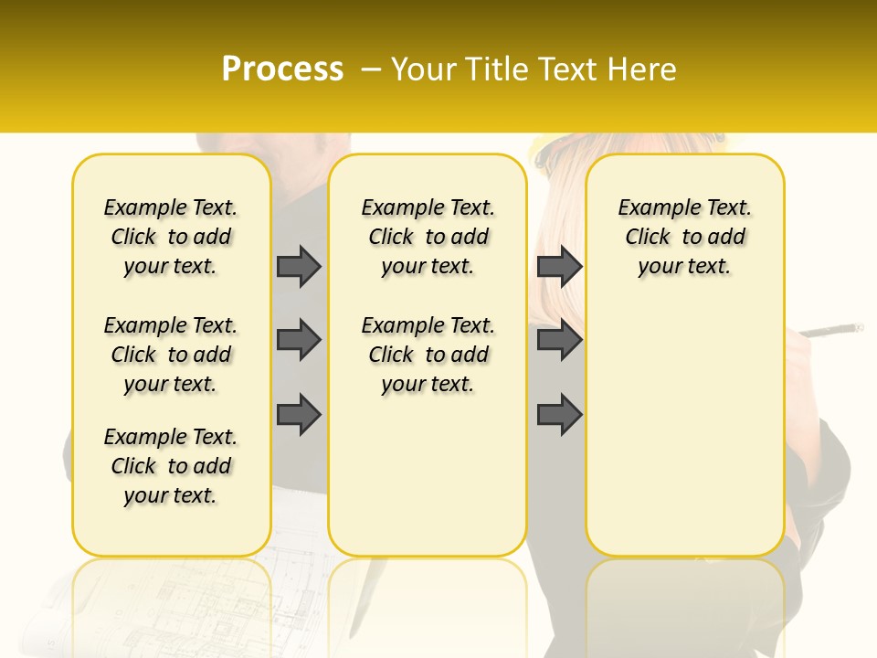 A Man And A Woman In Hardhats Holding A Clipboard PowerPoint Template