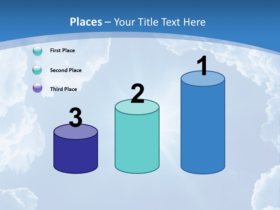 A Blue Sky With Clouds And Sun Powerpoint Template PowerPoint Template