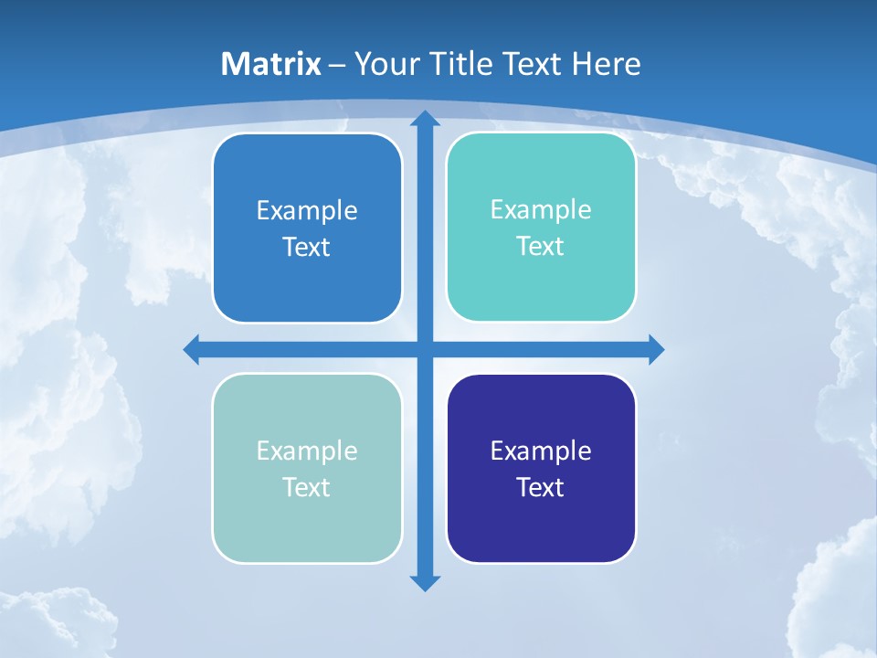 A Blue Sky With Clouds And Sun Powerpoint Template PowerPoint Template