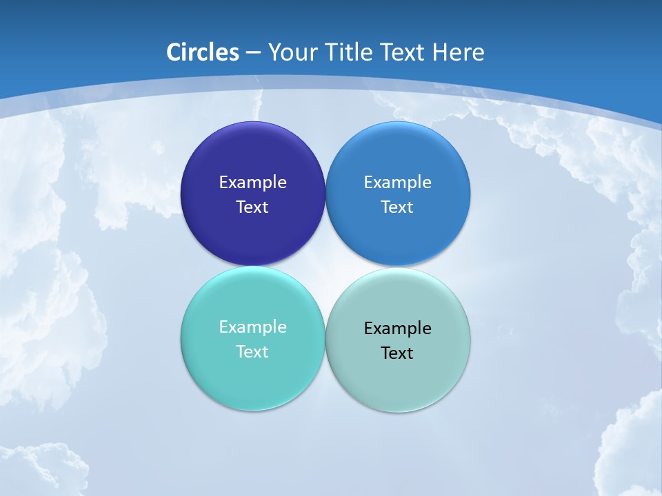 A Blue Sky With Clouds And Sun Powerpoint Template PowerPoint Template