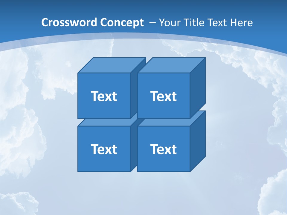 A Blue Sky With Clouds And Sun Powerpoint Template PowerPoint Template