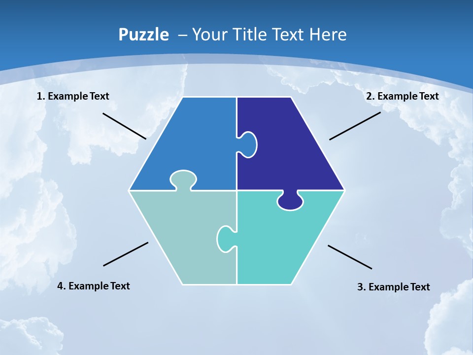 A Blue Sky With Clouds And Sun Powerpoint Template PowerPoint Template