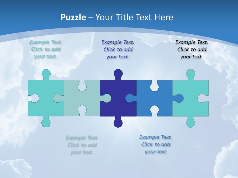 A Blue Sky With Clouds And Sun Powerpoint Template PowerPoint Template