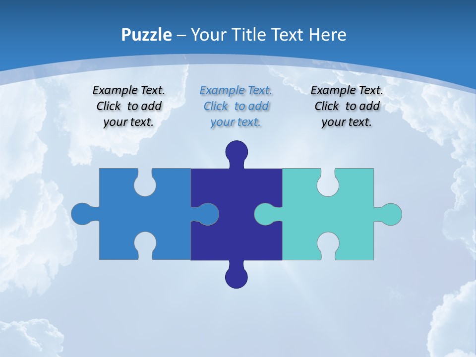 A Blue Sky With Clouds And Sun Powerpoint Template PowerPoint Template