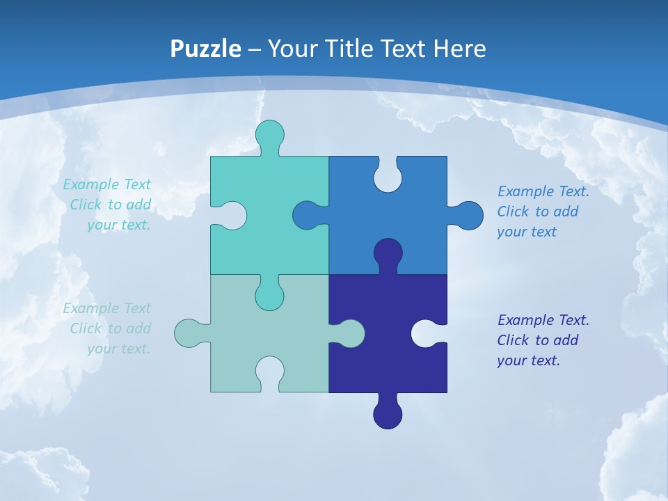 A Blue Sky With Clouds And Sun Powerpoint Template PowerPoint Template