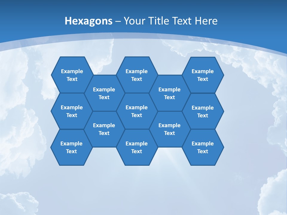 A Blue Sky With Clouds And Sun Powerpoint Template PowerPoint Template