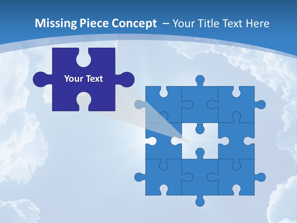 A Blue Sky With Clouds And Sun Powerpoint Template PowerPoint Template