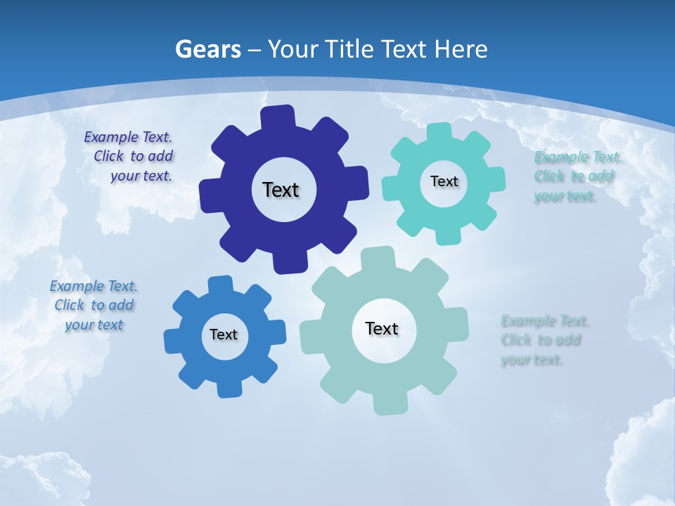 A Blue Sky With Clouds And Sun Powerpoint Template PowerPoint Template