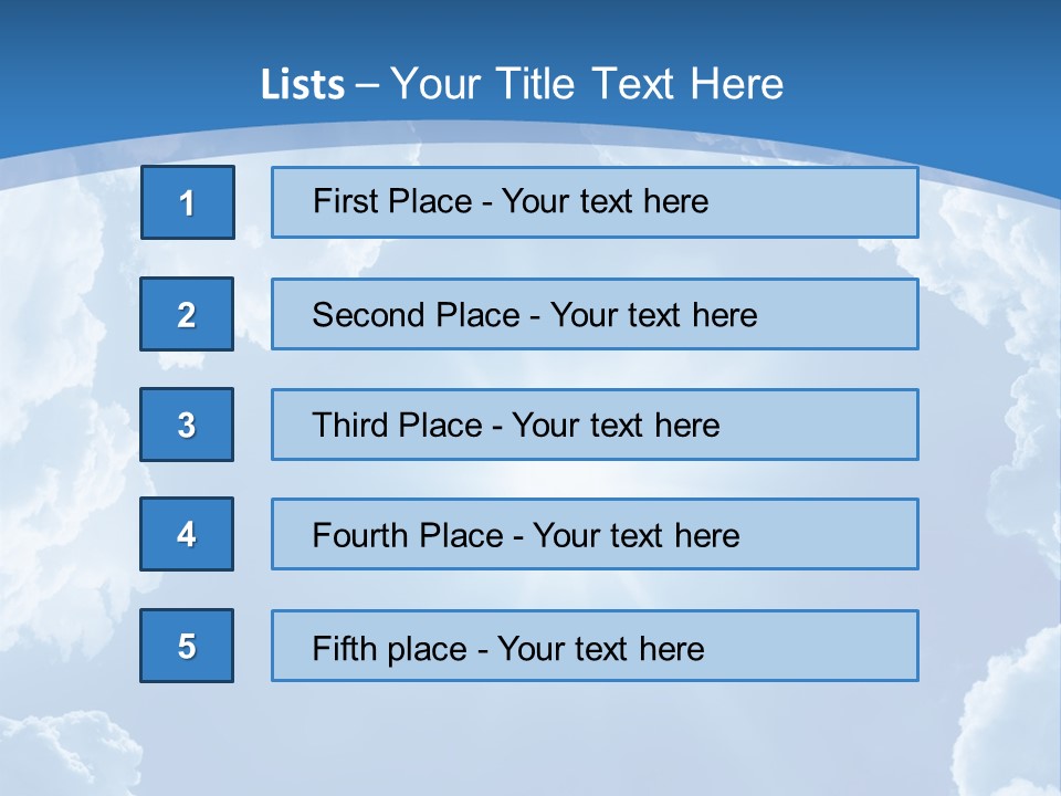 A Blue Sky With Clouds And Sun Powerpoint Template PowerPoint Template