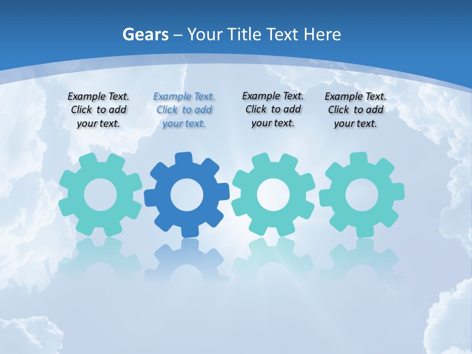 A Blue Sky With Clouds And Sun Powerpoint Template PowerPoint Template