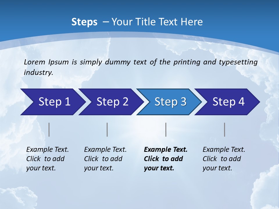 A Blue Sky With Clouds And Sun Powerpoint Template PowerPoint Template